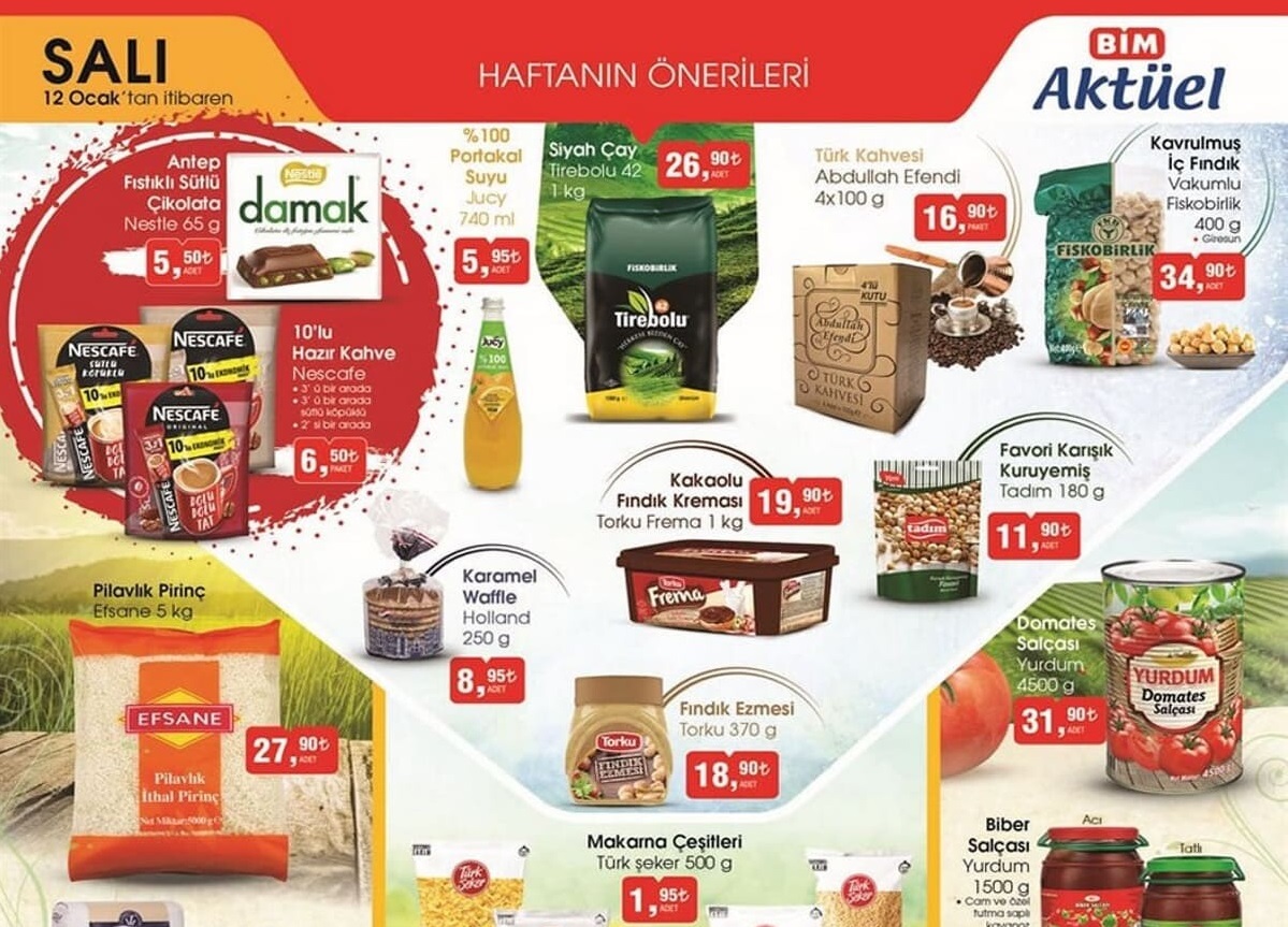 Bim 12 Ocak 2021 Aktüel İndirimli Ürünler Kataloğu