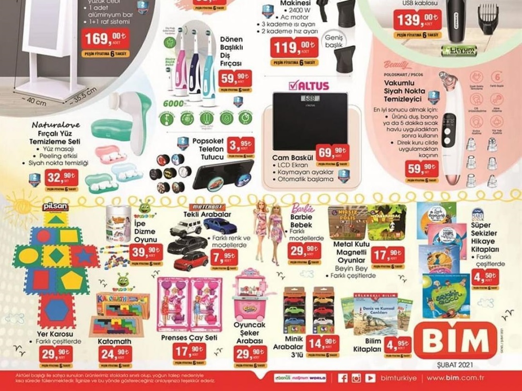 Bim 12 Şubat 2021 Aktüel İndirimli Ürünler kataloğu