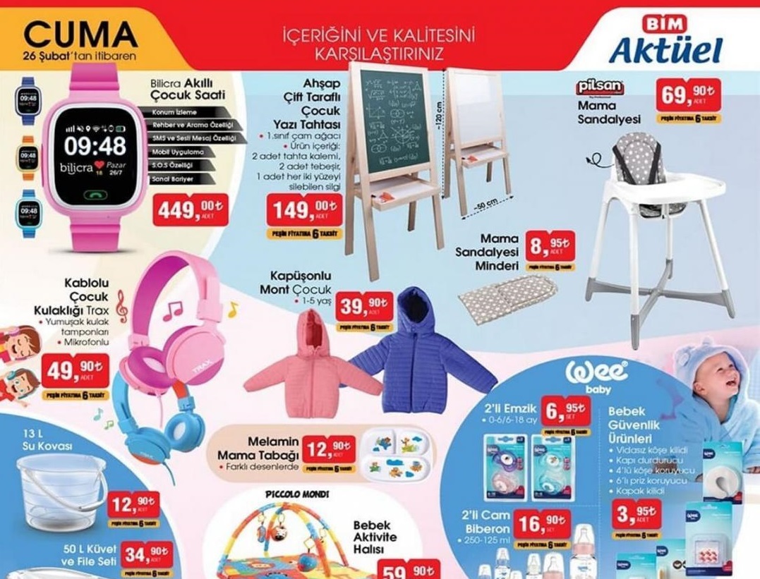 Bim De Bu Hafta Cuma Günü ( 26 Şubat ) Kaçırılmayacak Aktüel İndirimli Ürünler Kataloğu (