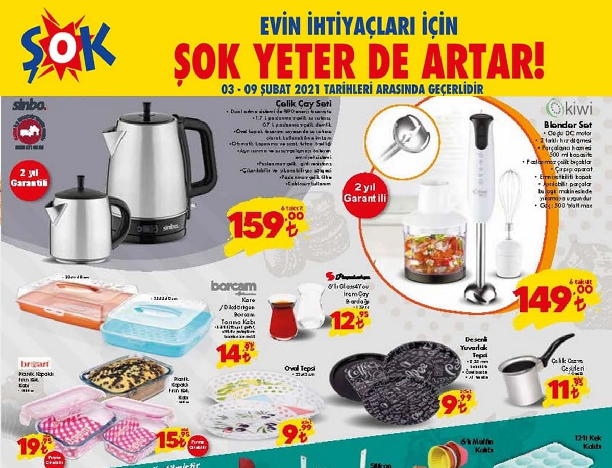 Şok Market 9 Şubat 2021 Aktüel İndirimli Ürünler Kataloğu