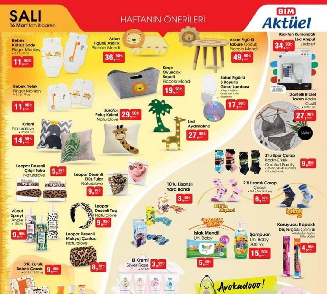 Bim 16-19 Mart 2021 Aktüel İndirimli Ürünler Kataloğu