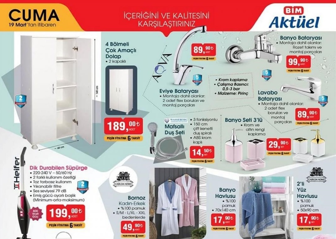 Bim Markette Bu Hafta Cuma Günü ( 19Mart 2021 ) Kaçırılmayacak Aktüel İndirimleri
