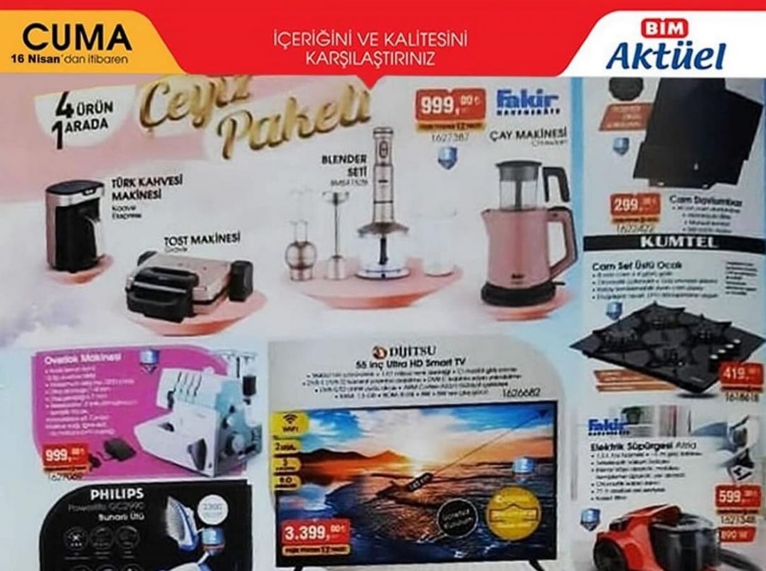 Bim 16 – 23 Nisan 2021 Aktüel Ürünler Kataloğu
