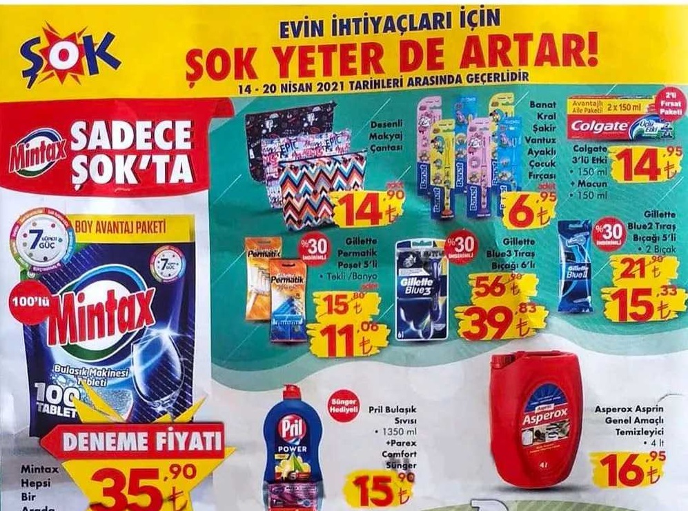 Şok Market 16- 20 Nisan 2021 Aktüel İndirimleri
