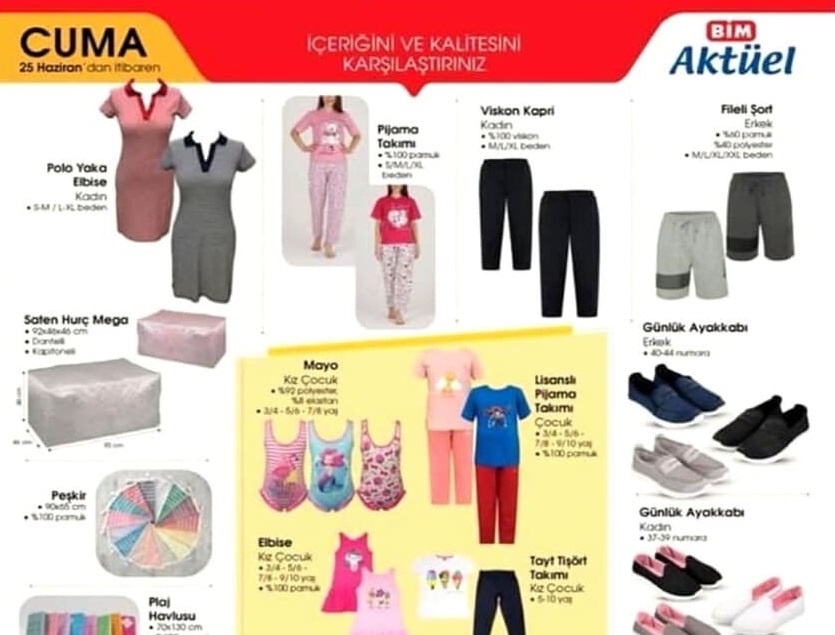 BİM 25 HAZİRAN 2021 AKTÜEL ÜRÜNLER KATALOĞU