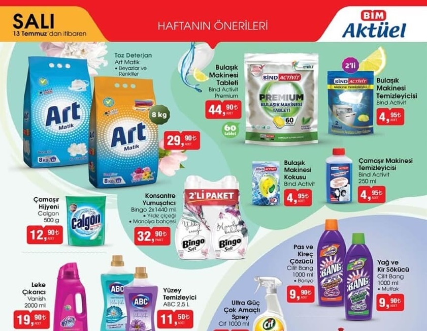 bim market 13 temmuz kaçırılmayacak aktüel indirimli ürünleri