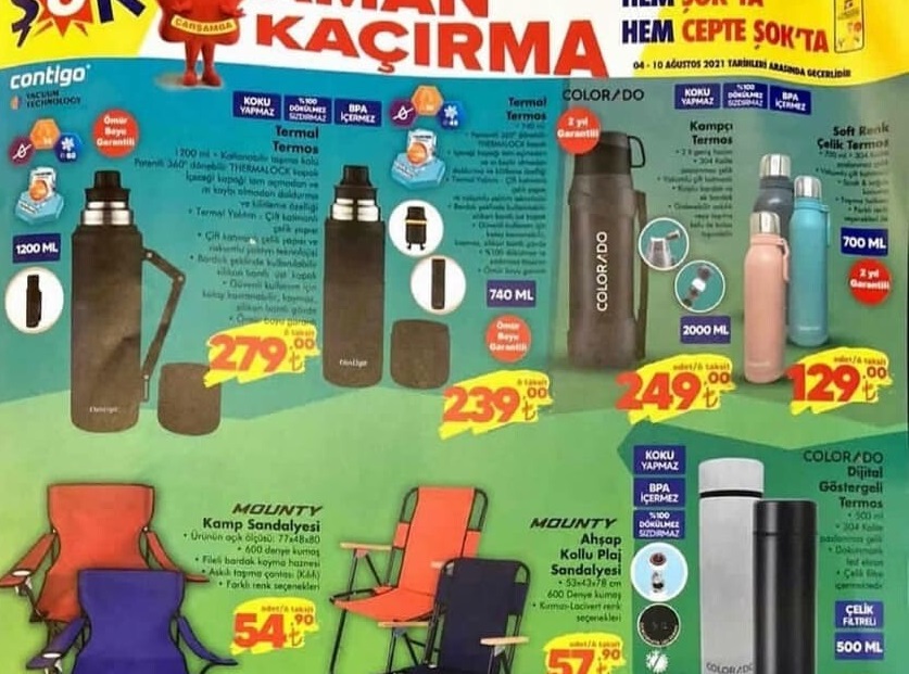 ŞOK 4 AĞUSTOS 2021 AKTÜEL ÜRÜNLER KATALOĞU