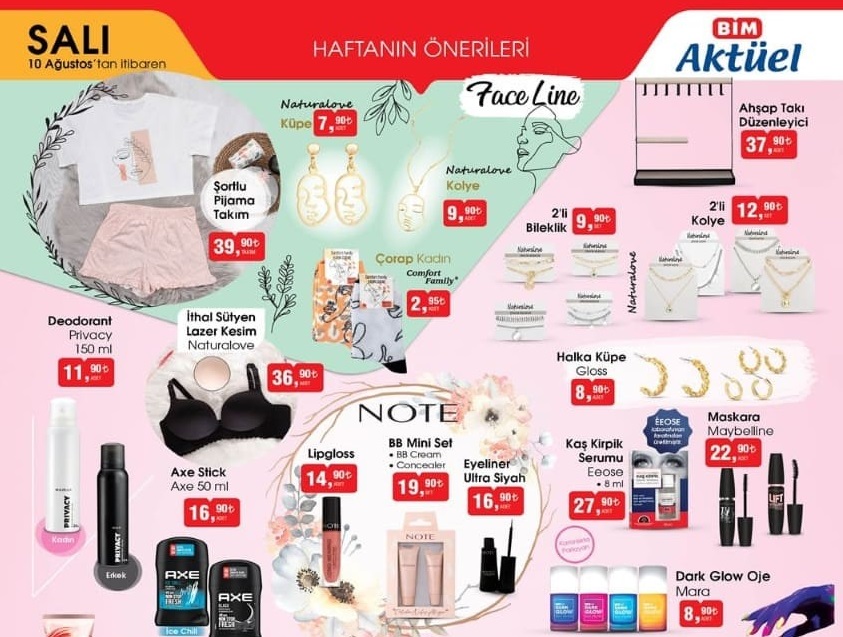 bim 10 ağustos 2021 aktüel indirimli ürünler kataloğu