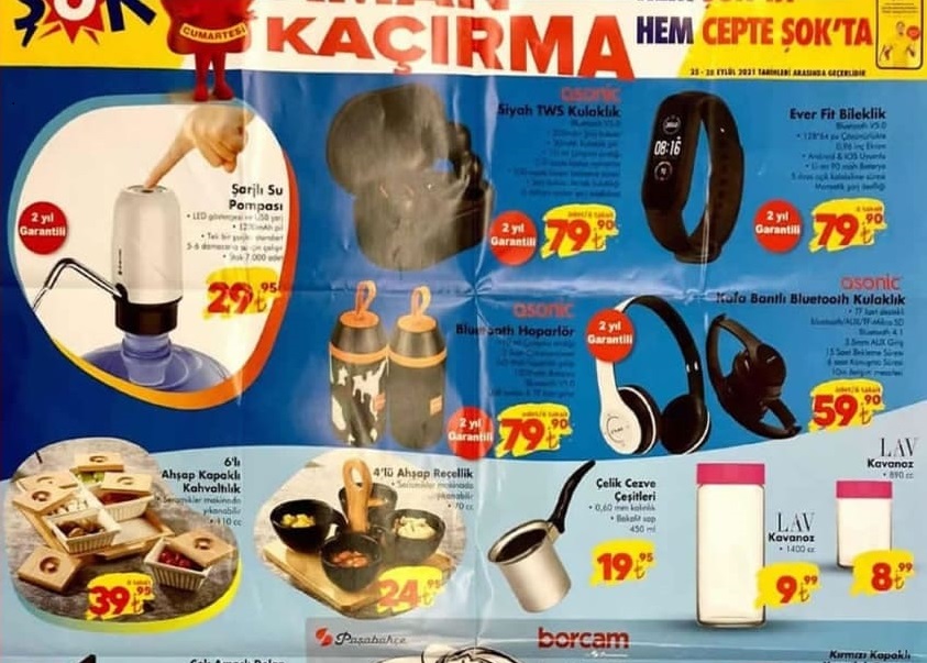 Yepyeni Kampanya! Şok Markt 25 – 28 Eylül 2021 Aktüel İndirimli Ürünleri