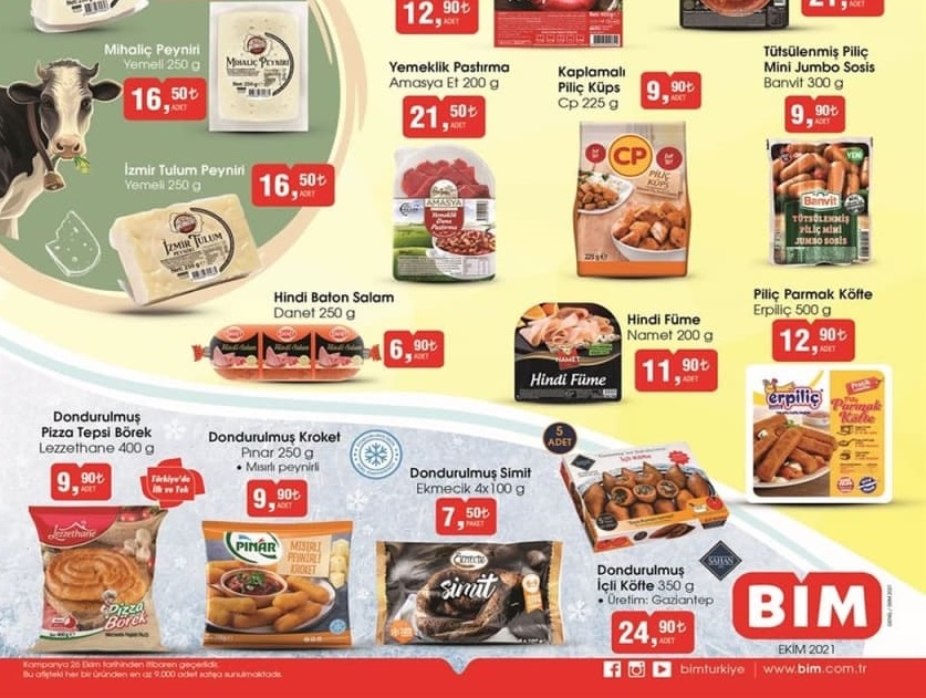 Bim Market 23 – 26 Ekim 2021 Aktüel İndirimleri