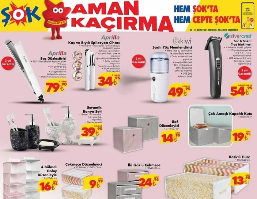 Şok Market 9 Ekim 2021 Aktüel İndirimli Ürünler Kataloğu