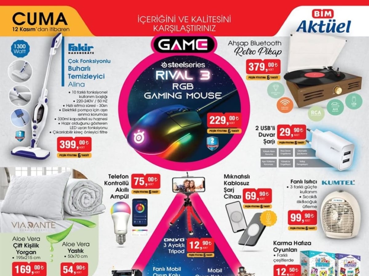 Bim 12 Kasım 2021 Aktüel İndirimleri