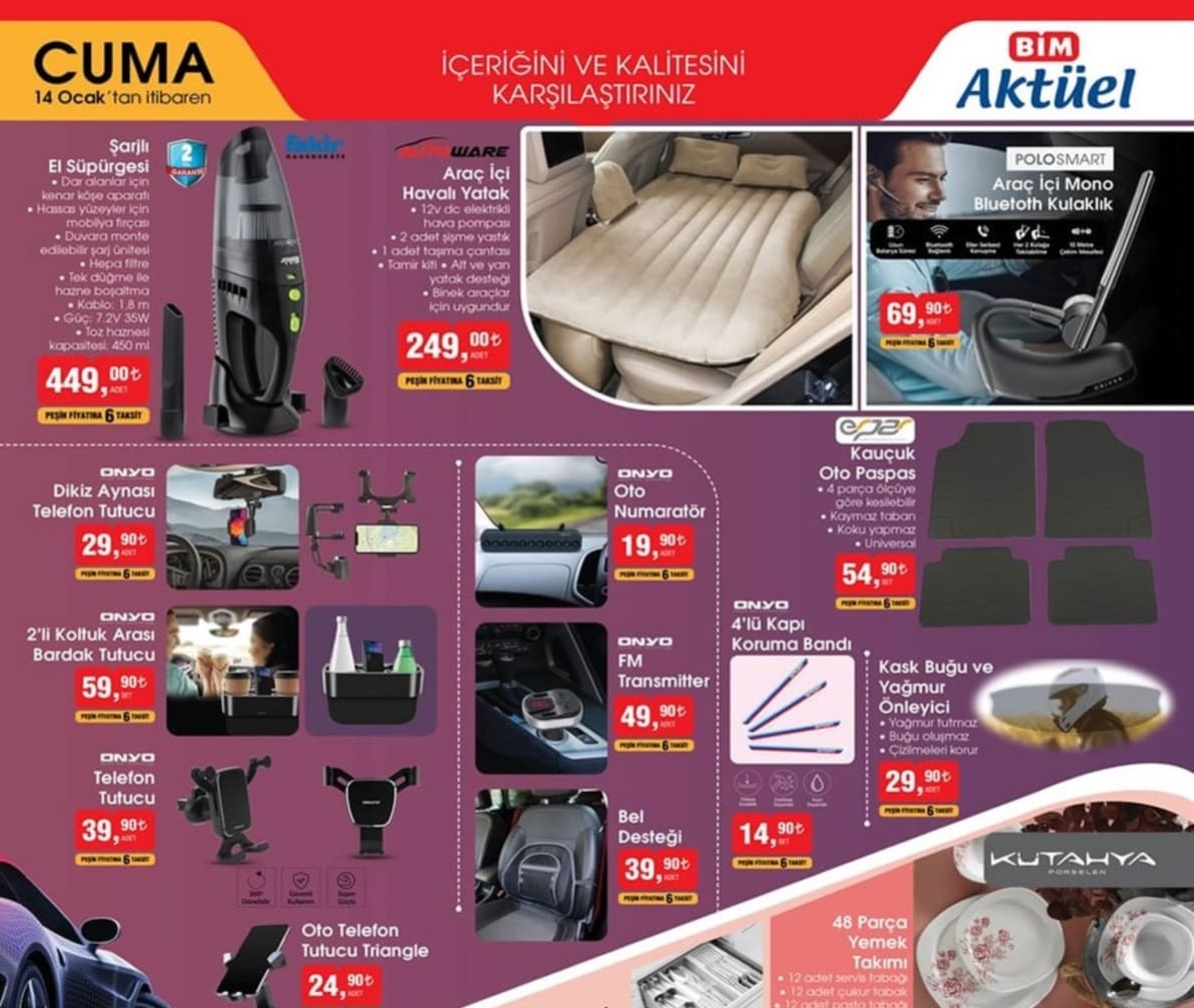 Bim Market 14 Ocak 2022 Kaçırılmayacak Aktüel Fırsatları