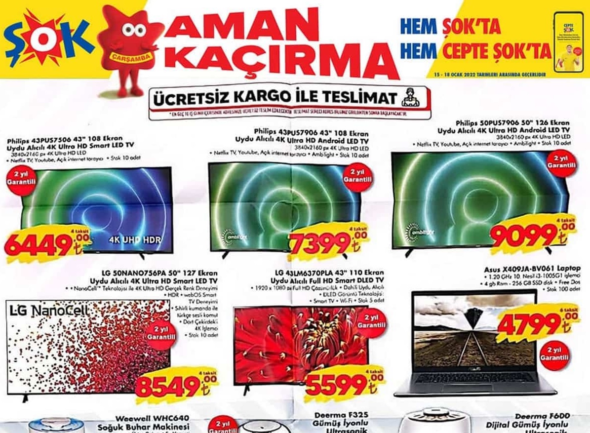 Şok Market 18 Ocak 2022 Aktüel İndirimli Ürünler Kataloğu