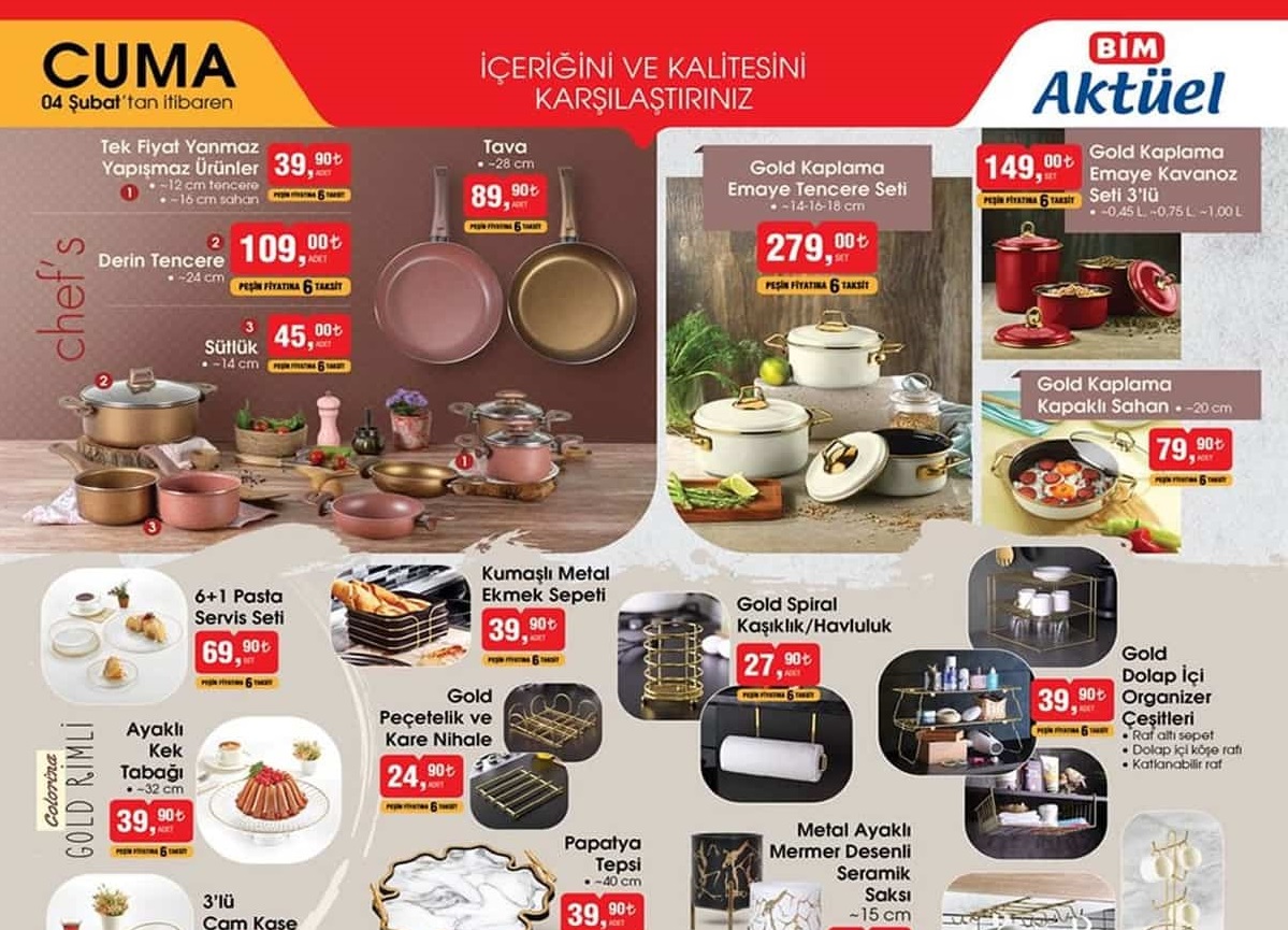 Bim Markette Yarın Kaçırılmayacak Aktüel İndirimleri (04.02.2022)