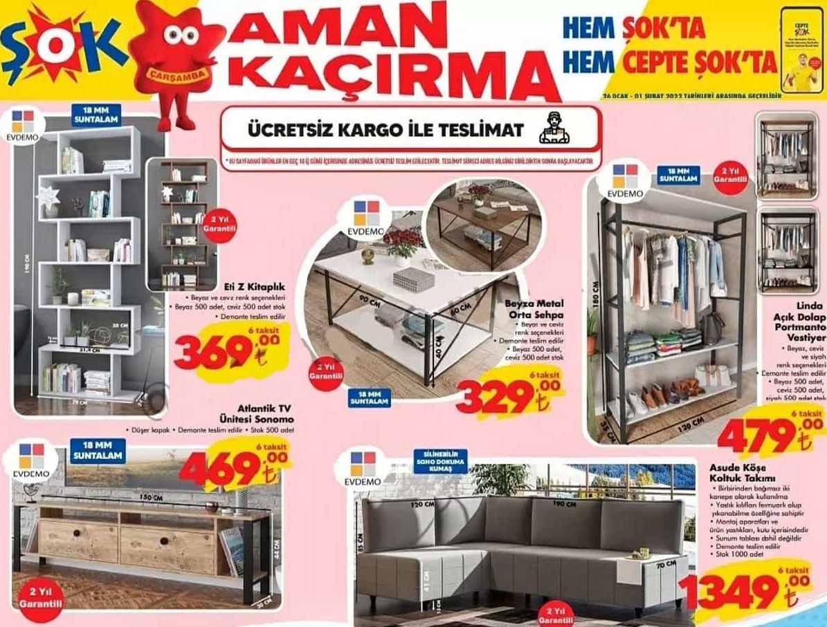 Şok Markette 1 Şubat 2022 De Kaçırılmayacak Aktüel Fırsatları