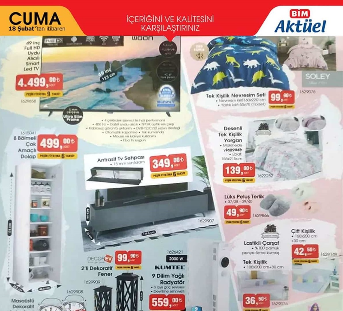 Bim Markette Bu Hafta Cuma Günü Kaçırılmayacak Aktüel İndirimleri ( 18.02.2022)