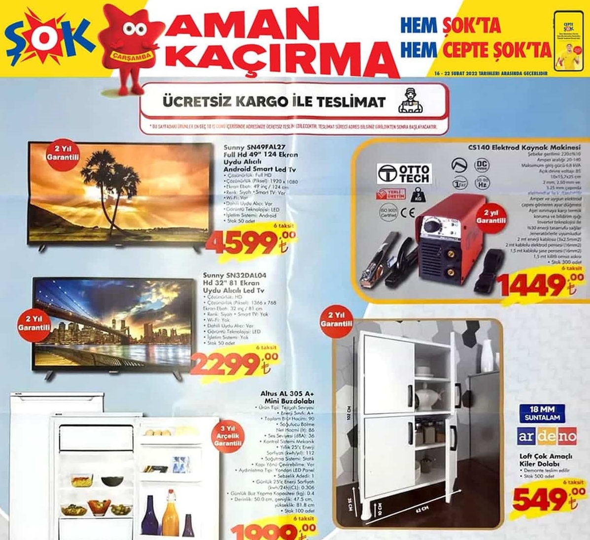 Şok Market 22 Şubat 2022 Aktüel İndirimli Ürünler Kataloğu