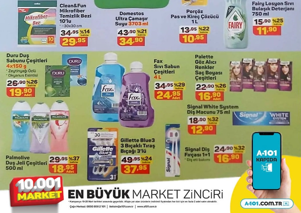 A101 19 Mart 2022 Aktüel İndirimli Ürünler Kataloğu