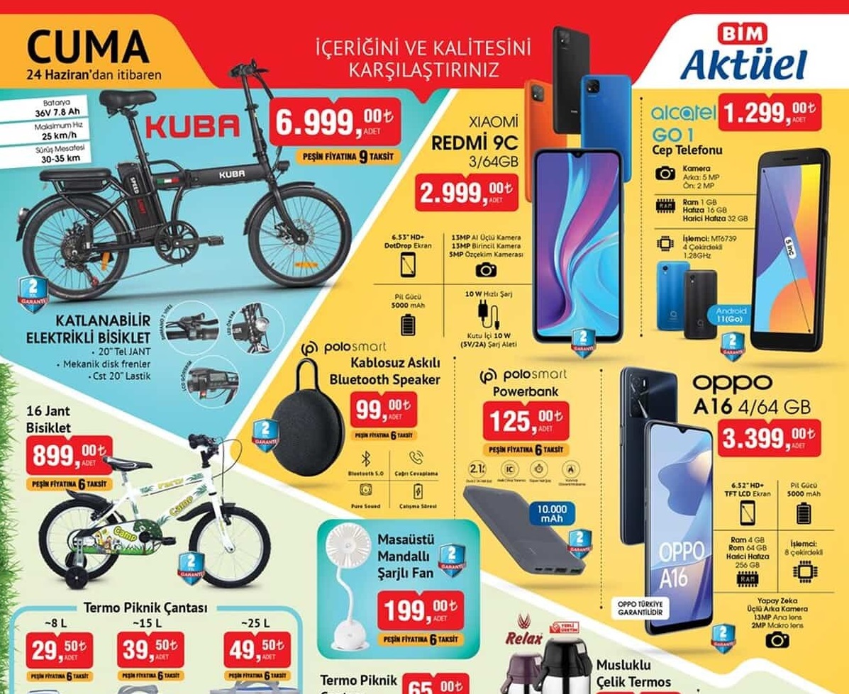 Bim Market 24 Haziran 2022 Aktüel İndirimli Ürünler Kataloğu