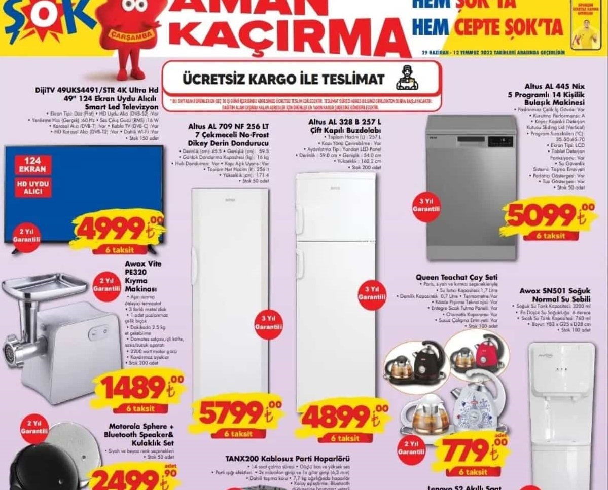 Şok Market 12 Temmuz 2022 Aktüel İndirimli Ürünler Kataloğu