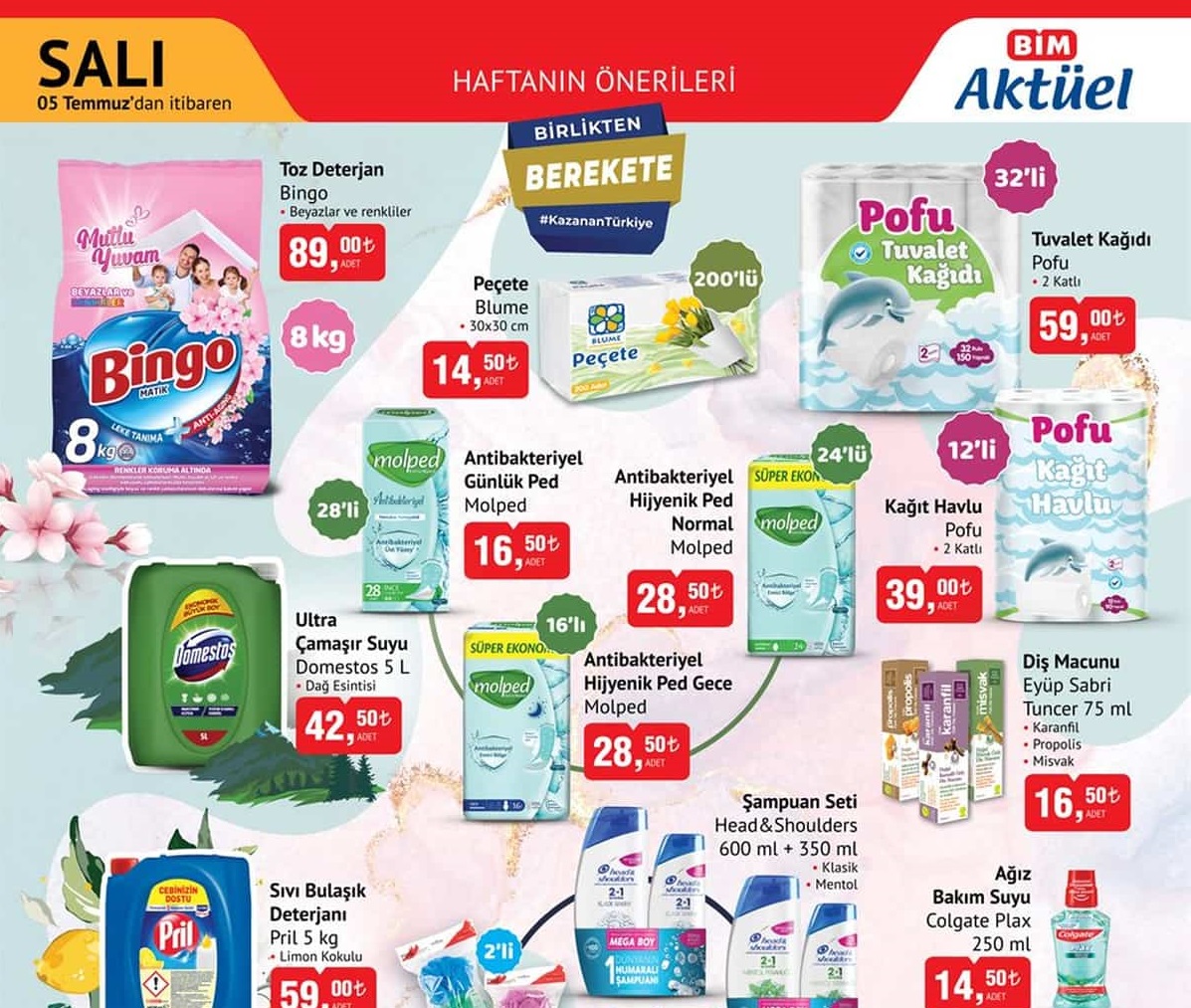 Bim Market 5 Temmuz 2022 Aktüel İndirimli Ürünler Kataloğu