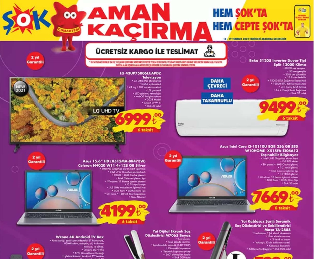 Şok Market 19 Temmuz 2022 Aktüel İndirimli Ürünler Kataloğu