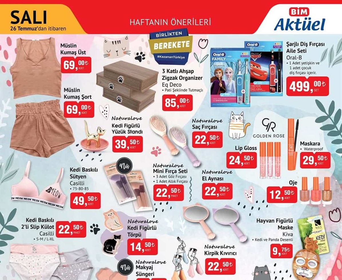 Bim 26 Temmuz 2022 Aktüel İndirimli Ürünler Katalloğu