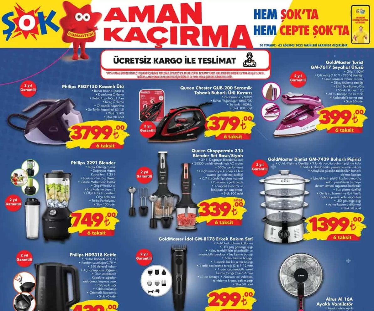 Şok Market 2 Ağustos 2022 Aktüel İndirimli Ürünler Kataloğu