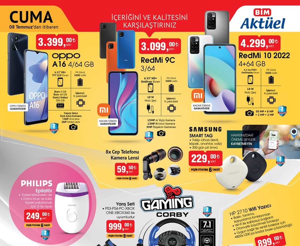 Bim Market 8 Temmuz 2022 Aktüel İndirimli Ürünler Kataloğu