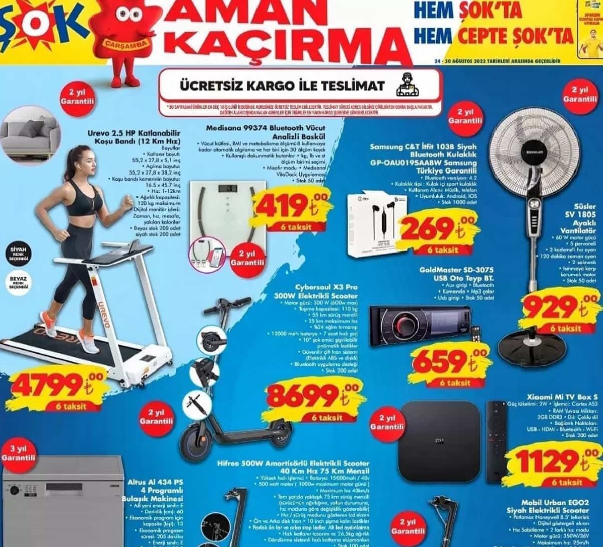 Şok Market 24 – 30 Ağustos 2022 Aktüel İndirimli Ürünler Kataloğu