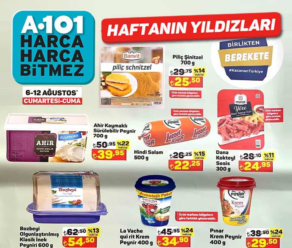 A101 Market 13 Ağustos 2022 Aktüel İndirimli Ürünler Kataloğu