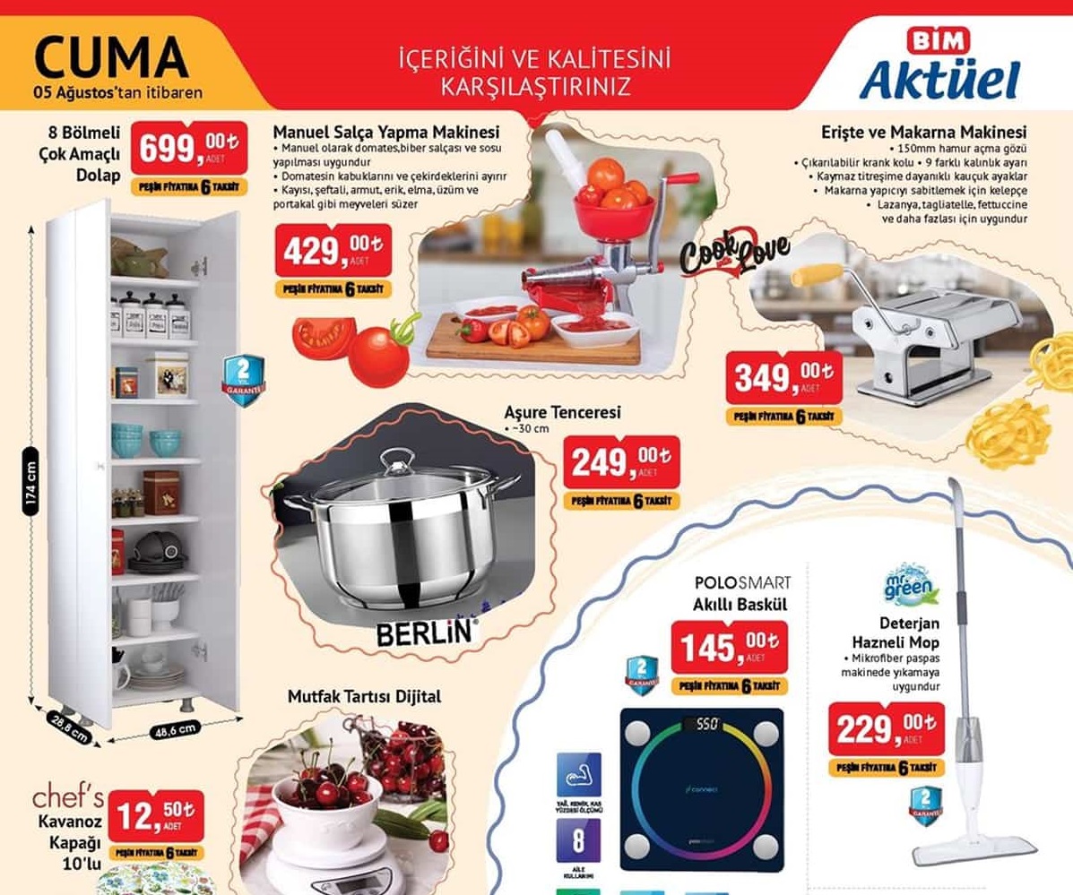 Bim Markette Kaçırılmayacak 6 – 12 Ağustos Arası 2022 İndirimli Ürünler Kataloğu