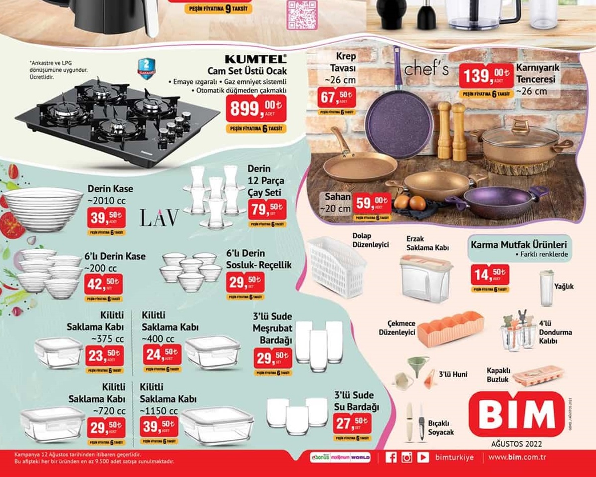 Bim 19 Ağustos 2022 Aktüel İndirimli Ürünler Kataloğu