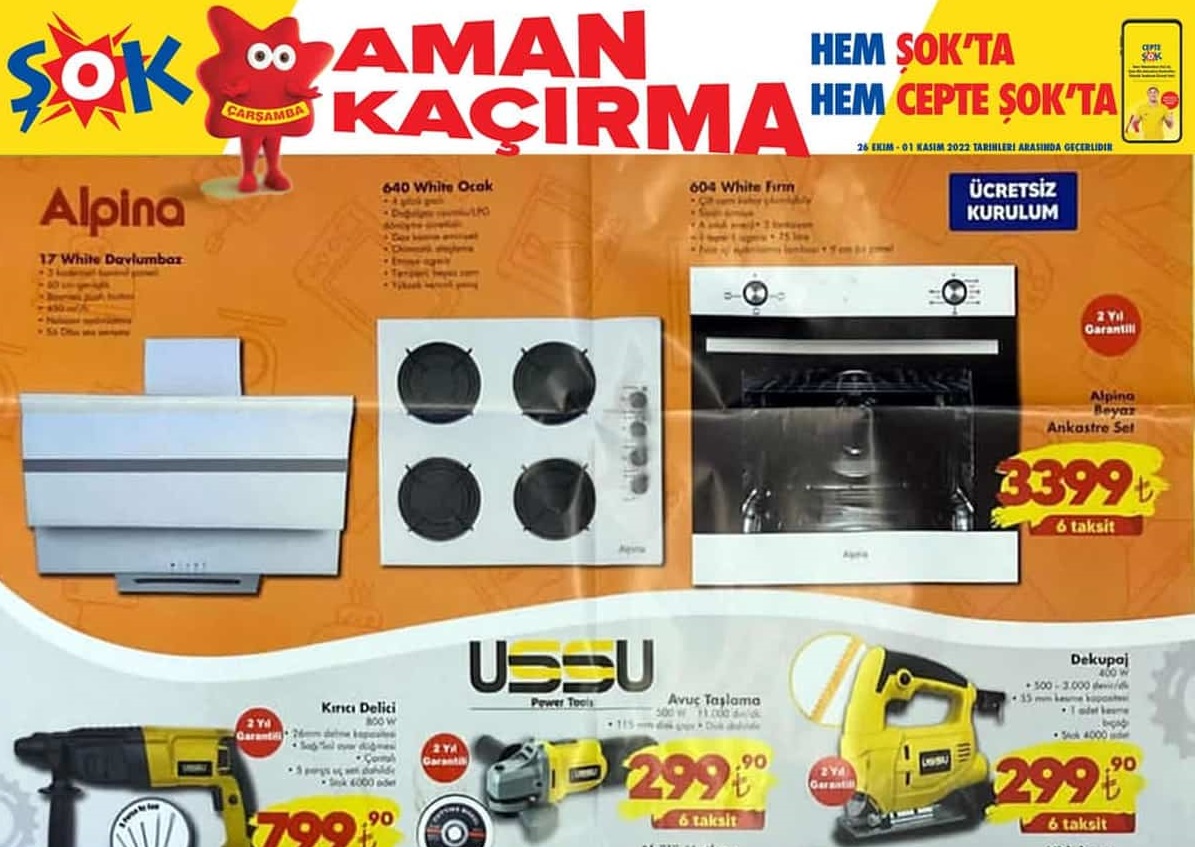 Şok Market 2 Kasım 2022 Arası Kaçırılmayacak Aktüel Fırsatlar