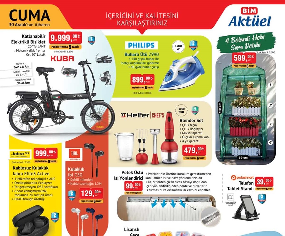 Bim Aktüel 30 Aralık – 6 Ocak 2023 Aktüel İndirimli Ürünleri