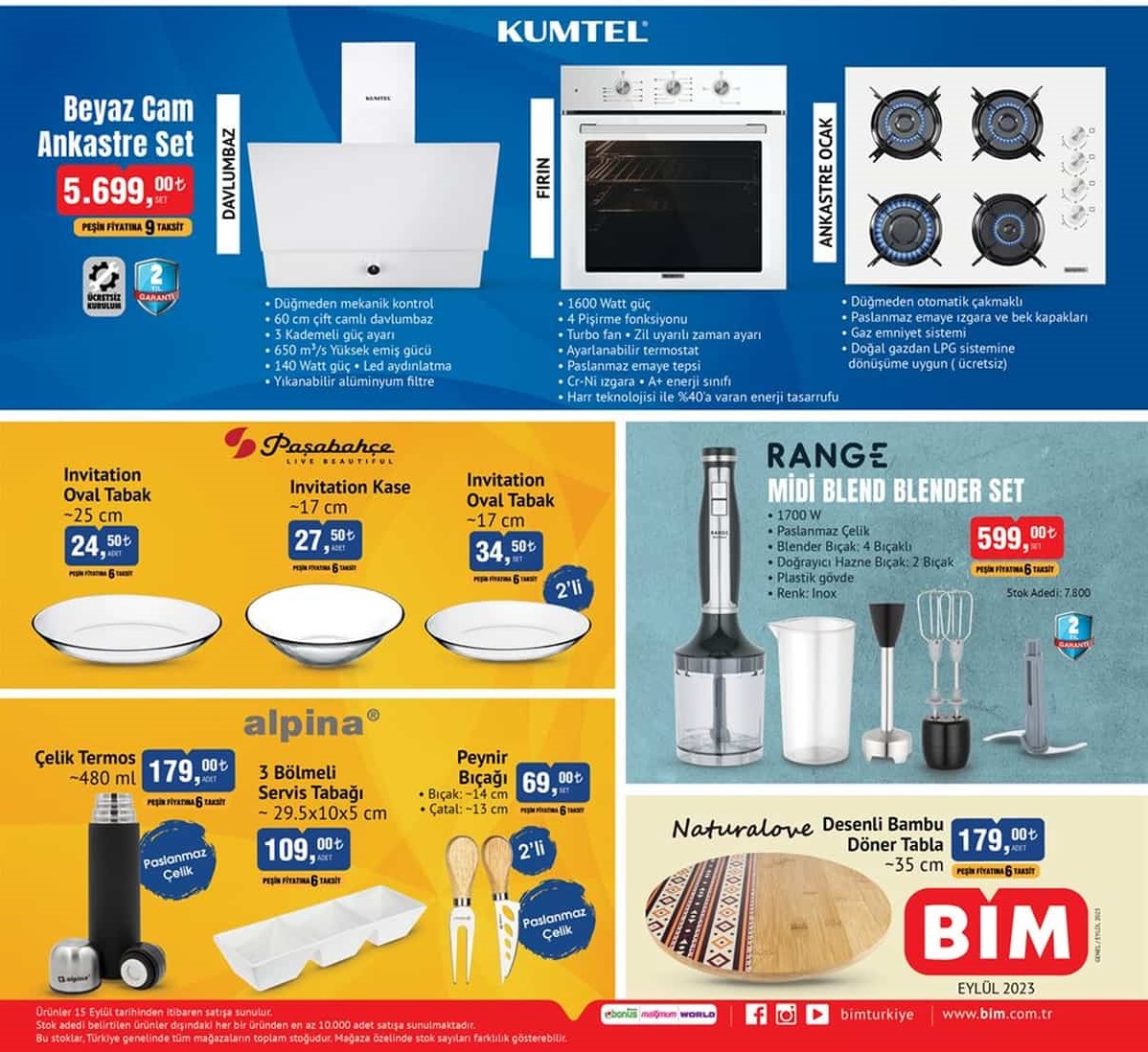 Bim Market  15 – 22 Eylül 2023 Aktüel İndirimli Ürünler Kataloğu