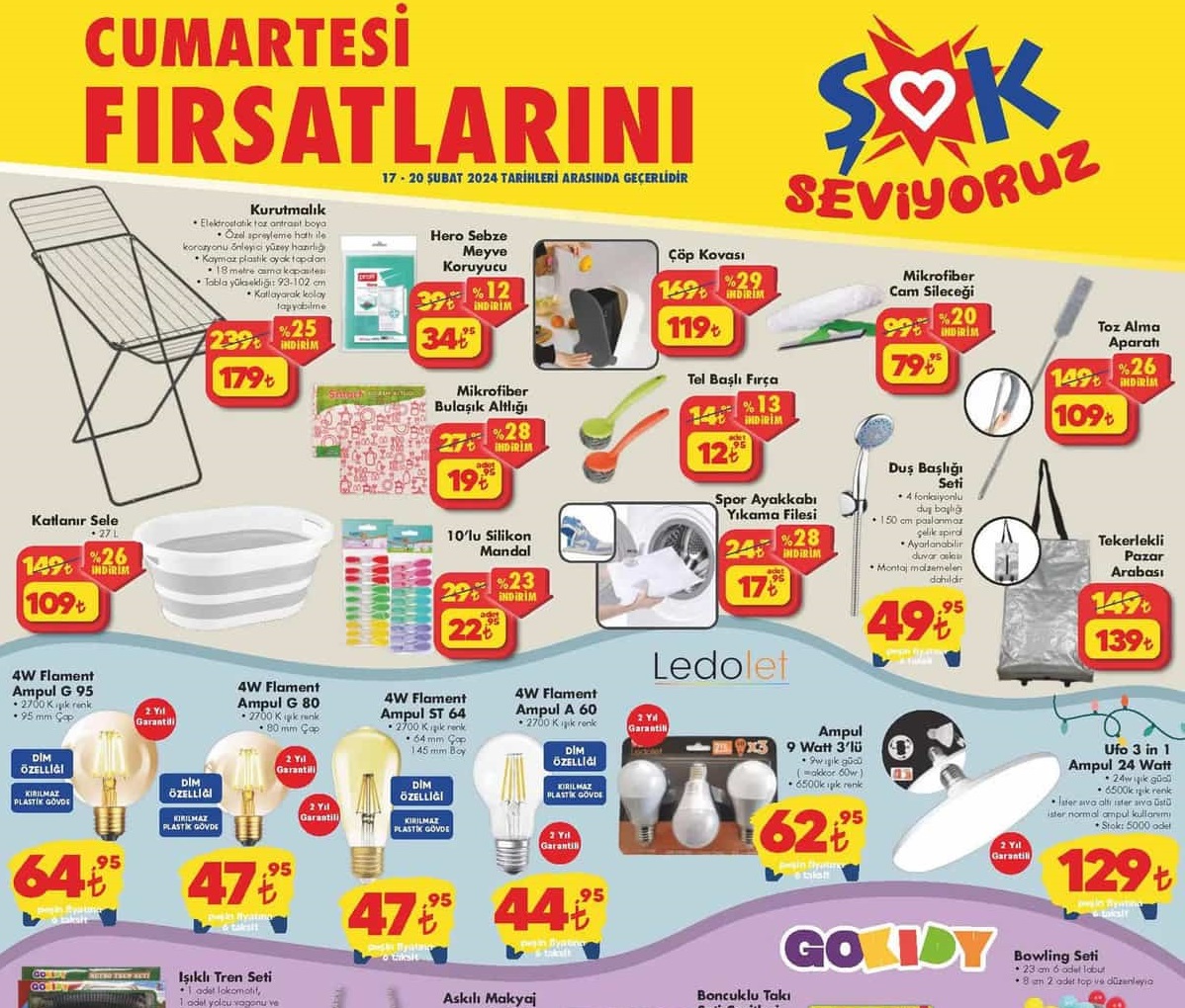 Şok Market  17 – 24 Şubat 2024 Aktüel İndirimli Ürünler Kataloğu