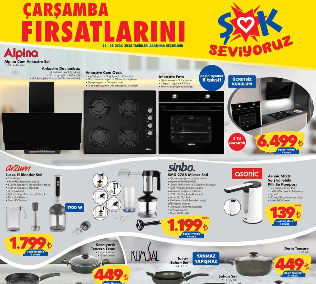 Şok Market 22 – 29   Ocak 2025 Aktüel İndirimli Ürünler Kataloğu