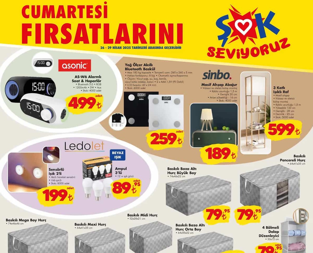 Şok Market 26 Nisan – 3 Mayıs 2025 Aktüel İndirimli Ürünler Kataloğu