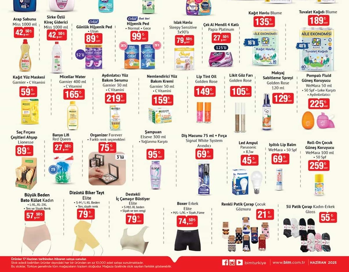 Bim Market 17 – 24  Haziran 2025 Aktüel İndirimli Ürünler Kataloğu