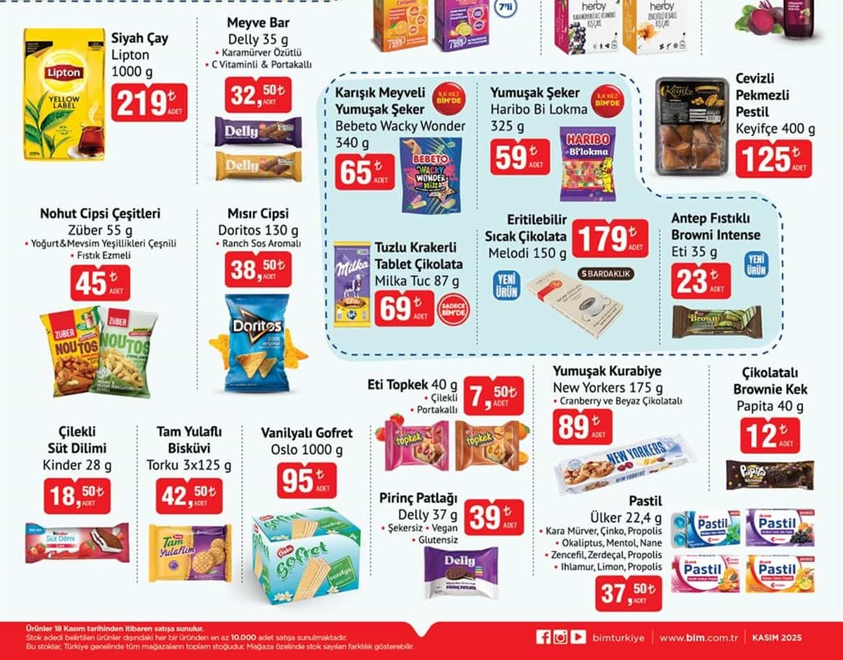 Bim Market 18 – 25 Kasım  2025 Aktüel İndirimli Ürünler Kataloğu