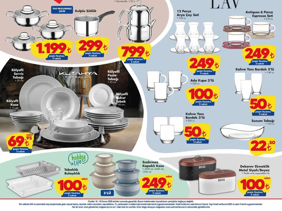 Şok Market 22 Kasım  2025 Aktüel İndirimli Ürünler Kataloğu