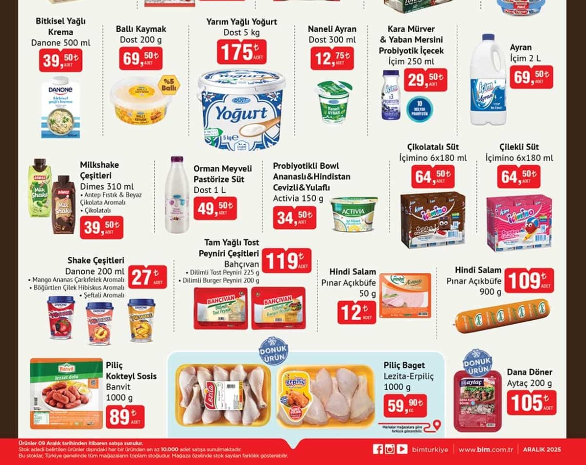 Bim Market 9 – 16 Aralık 2025 Aktüel İndirimli Ürünler Kataloğu