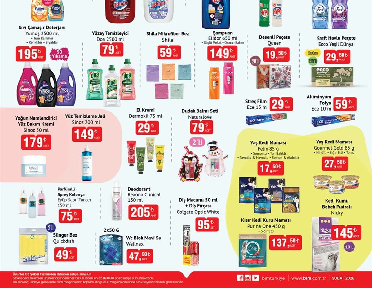 Bim Market 3 – 10 Şubat 2026 Aktüel İndirimli Ürünler Kataloğu