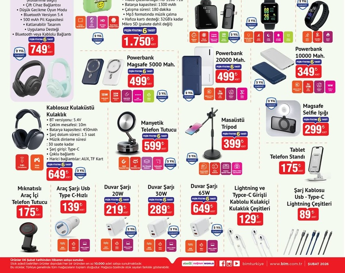 Bim Market 13 Şubat 2026 Aktüel İndirimli Ürünler Kataloğu