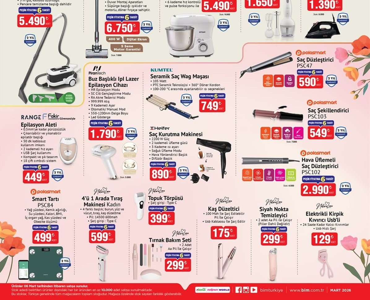 Bim Market 6 – 13 Mart  2026 Aktüel İndirimli Ürünler Kataloğu