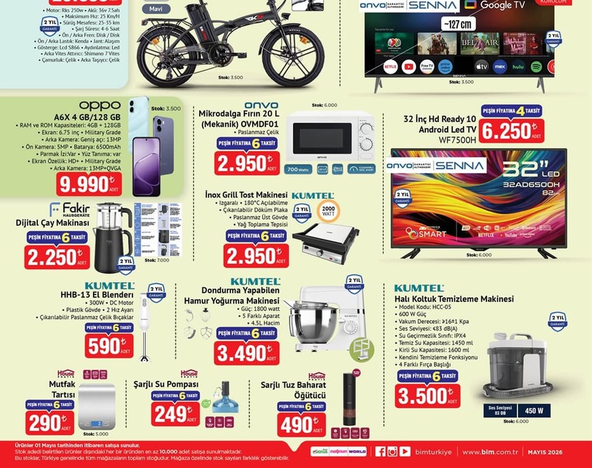 Bim Market  8 MAYIS  2026 Aktüel İndirimli Ürünler Kataloğu