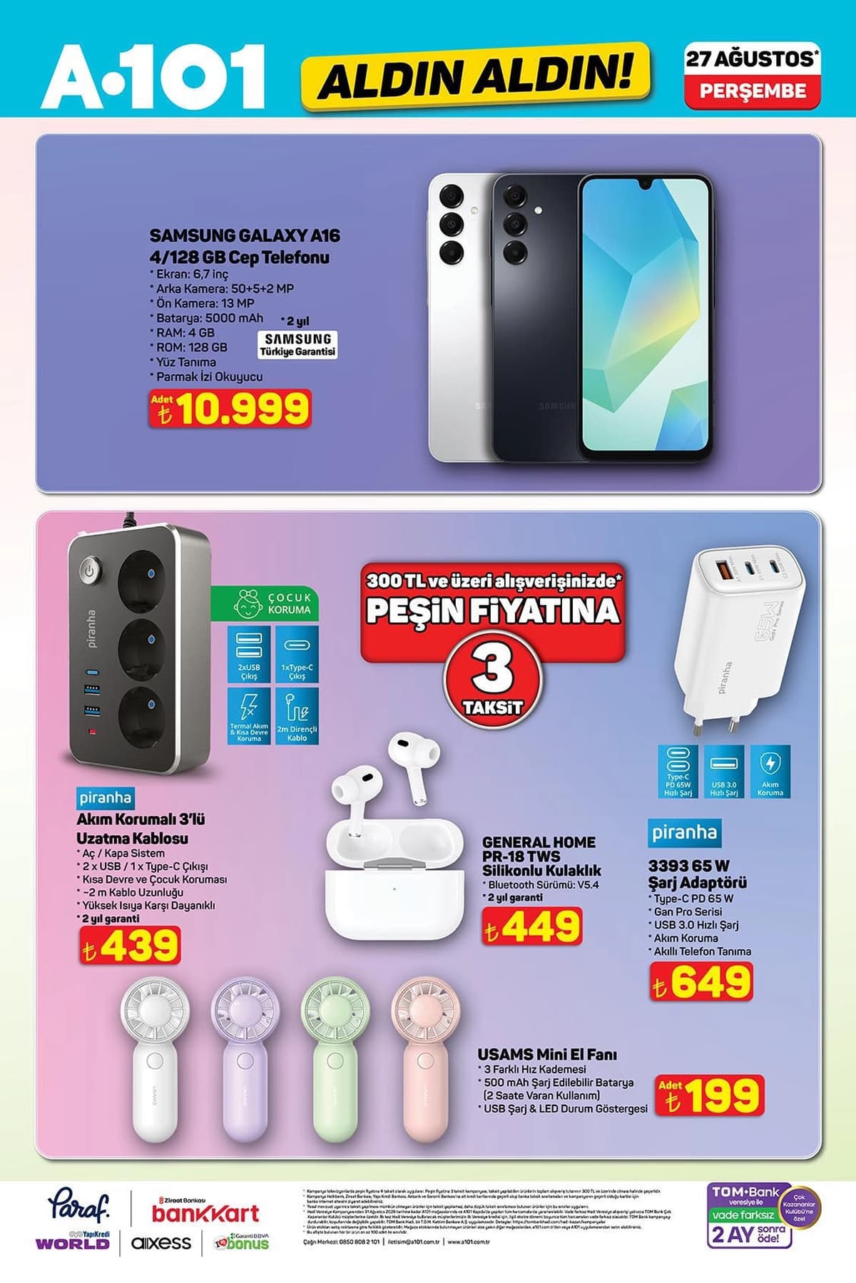 A101 Market 27 AĞUSTOS – 3 EYLÜL 2026  Aktüel İndirimli Ürünler Kataloğu