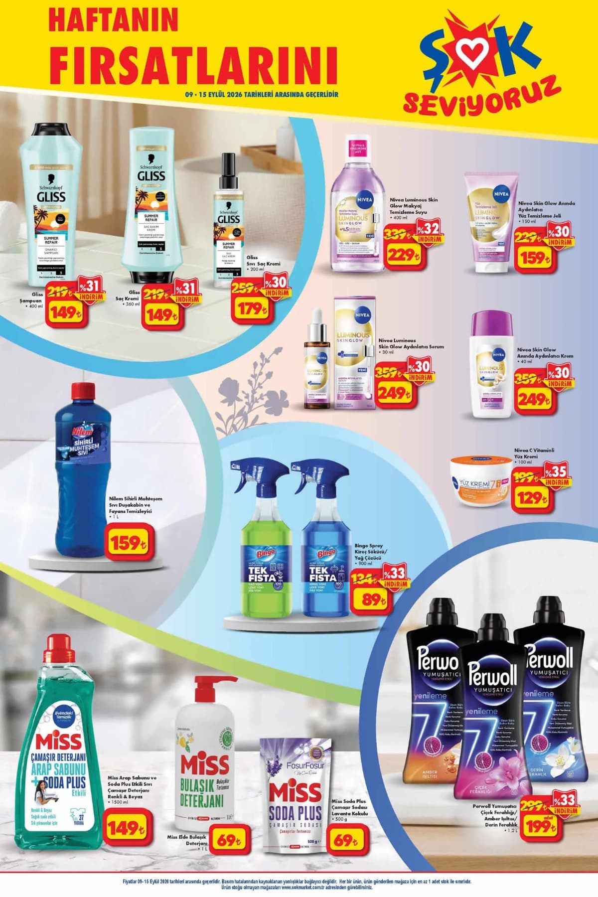 Şok Market 9 – 16 EYLÜL  2026 Aktüel İndirimli Ürünler Kataloğu